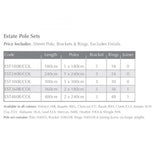 Handcrafted, Estate 48mm, Pole Set