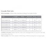 Handcrafted Grande 63mm Pole Set