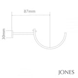 Handcrafted 40mm Pole Metal Centre Bracket