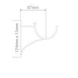 Handcrafted 40mm Pole Metal End Bracket