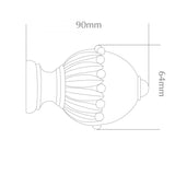 Handcrafted Cathedral 30mm Pole Wells Finial