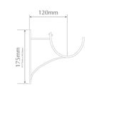 Handcrafted Grande 63mm Pole Metal End Bracket
