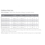 Handcrafted, Oakham 50mm, Pole Set