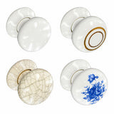 2x Ceramic Door Knobs - 60mm Pair - Choice of Four Designs