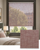 Open Linen Elderberry Roller Blind, Made to Measure