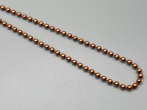 Endless Loop Antique Coppered Chain No.10 (4.5mm Bead Diameter) - Various Drops