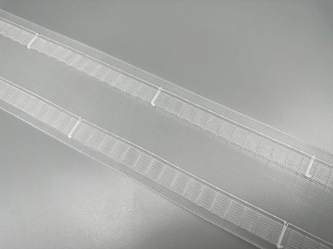 Curtain Wave Tape - S Wave Curtain 75mm Wide Tapes - Translucent - 50meter