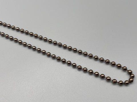 Endless Loop Antique Gunmetal Chain No.10 (4.5mm Bead Diameter) - Various Drops