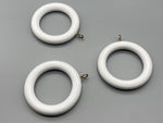 Wooden Curtain Rod Rings - With Eyelet Screw - Different Colours - Pack of 6-Curtains Supplies Direct