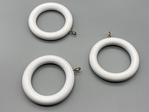 Style Selections 7-Pack White Wood Curtain Ring with Clip in the Curtain  Rings department at Lowes.com