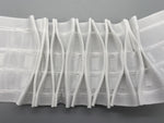 White Smoking Curtain Heading Tape - Polyester - 85mm (3.35" inch) - 10meter-Curtains Supplies Direct