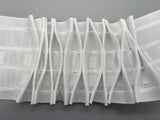 White Smoking Curtain Heading Tape - Polyester - 85mm (3.35" inch) - 10meter-Curtains Supplies Direct