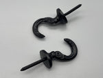 Athena Matte Black Tie Back Hook - Large 45mm - Pack of 4-Curtains Supplies Direct