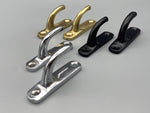2x Contemporary Curtain Hold Back Hooks - Different Colours Gold/Black/Chrome - Pack of 2-Curtains Supplies Direct