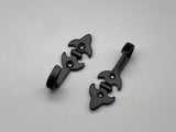 Matte Black Fleur De Lis Design Classic Tie Back Hook - Metal - Pack of 4-Curtains Supplies Direct
