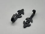 Matte Black Fleur De Lis Design Classic Tie Back Hook - Metal - Pack of 4-Curtains Supplies Direct