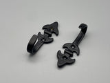 Matte Black Fleur De Lis Design Classic Tie Back Hook - Metal - Pack of 4-Curtains Supplies Direct