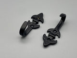 Matte Black Fleur De Lis Design Classic Tie Back Hook - Metal - Pack of 4-Curtains Supplies Direct