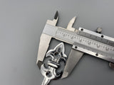 Chrome Fleur De Lis Design Classic Tie Back Hook - Metal - Pack of 4-Curtains Supplies Direct