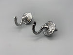 Rosaline Chrome Tie Back Hook - Metal - Pack of 4-Curtains Supplies Direct