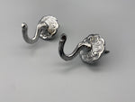 Rosaline Chrome Tie Back Hook - Metal - Pack of 4-Curtains Supplies Direct