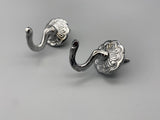 Rosaline Chrome Tie Back Hook - Metal - Pack of 4-Curtains Supplies Direct