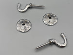 Rosaline Chrome Tie Back Hook - Metal - Pack of 4-Curtains Supplies Direct