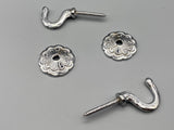 Rosaline Chrome Tie Back Hook - Metal - Pack of 4-Curtains Supplies Direct