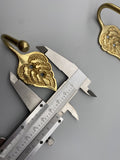 Garden Leaf Golden Tie Back Hook - Metal - Pack of 4-Curtains Supplies Direct