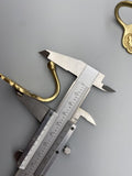 Garden Leaf Golden Tie Back Hook - Metal - Pack of 4-Curtains Supplies Direct