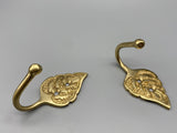 Garden Leaf Golden Tie Back Hook - Metal - Pack of 4-Curtains Supplies Direct