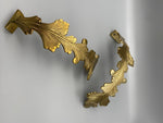 2x Classic Gold Curtain Hold Back - Large Metal Athena Leaf Design Holdback - Gold-Curtains Supplies Direct