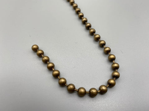 Antique Gold Bead Chain - Bead Diameter ø 4.5mm-Curtains Supplies Direct