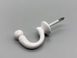 White Metal Ball-end Tie Back Hook - Medium - Pack of 2-Curtains Supplies Direct