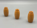 Barrel Shaped Acorns - Real Natural Wood - Cherry - Pack of 3