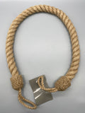 Pair of Jute Twisted Contemporary Tie Backs - by Jones® - Pair - Curtains Supplies Direct