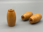 Barrel Shaped Acorns - Real Natural Wood - Cherry - Pack of 3