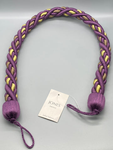 Pair of Purple Twisted Contemporary Tie Backs - by Jones® - Pair - Curtains Supplies Direct