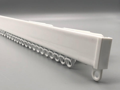 Metal Sectional Uncorded Track - Complete Curtain Track Kit - White Aluminium - Med/Light Duty-Curtains Supplies Direct