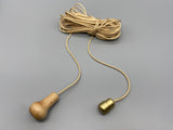 Vase Wood Bell Acorn with 1.5meter Gold Cord & Gold Connector-Curtains Supplies Direct