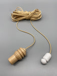 Lighthouse Wood Acorn with 1.5meter Gold Cord & Plastic Connector-Curtains Supplies Direct