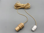 Lighthouse Wood Acorn with 1.5meter Gold Cord & Plastic Connector-Curtains Supplies Direct