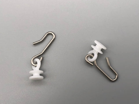 Carriers for Standard Hospital Cubicle Tracks w/ Stainless Steel Hooks - 20pcs-Curtains Supplies Direct
