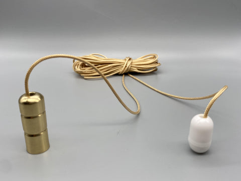 Gold Contempo Acorn with 1.5meter Gold Cord & Plastic Connector-Curtains Supplies Direct