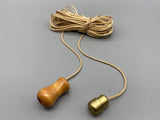 Small Cherry Vase Wood Bell Acorn with 1.5meter Gold Cord & Gold Connector-Curtains Supplies Direct