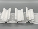 White Boxed Pleat Curtain Heading Tape - Polyester - 75mm (3" inch) - 10meter-Curtains Supplies Direct