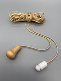 Vase Wood Bell Acorn with 1.5meter Gold Cord & Plastic Connector-Curtains Supplies Direct