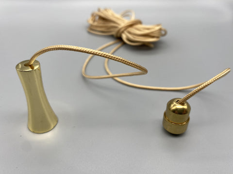 Gold Umbrella Acorn with 1.5meter Gold Cord & Gold Connector-Curtains Supplies Direct