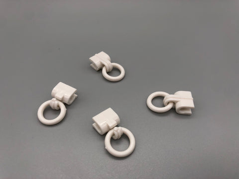 White Clip On Rings for 4mm Roman Rods - Pack Of 10, 50, 100-Curtains Supplies Direct