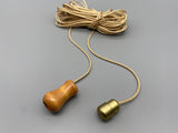 Small Cherry Vase Wood Bell Acorn with 1.5meter Gold Cord & Gold Connector-Curtains Supplies Direct